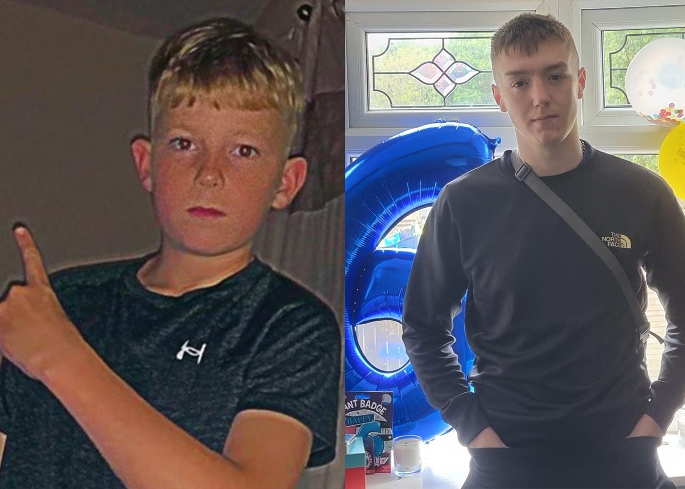 Bobby Grimes, 13, and Wayne Hodgson, 18
