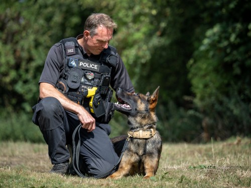 PD Rex and his handler