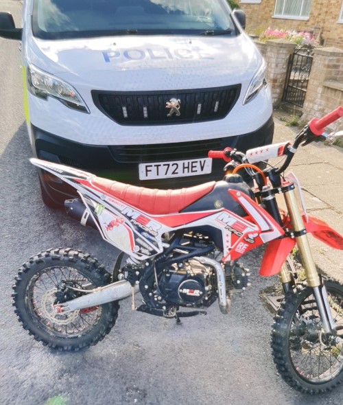 Seized off-road bike