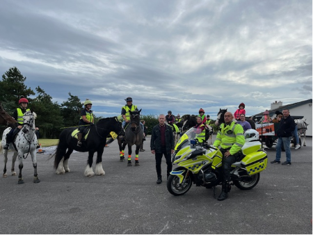 Officers with horseriders