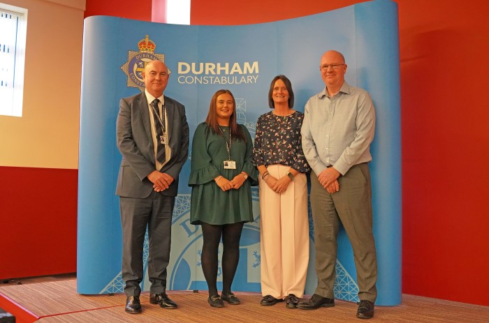 Temporary Detective Inspector Katy Chaney (second right)