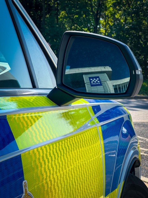 Police car wing mirror 