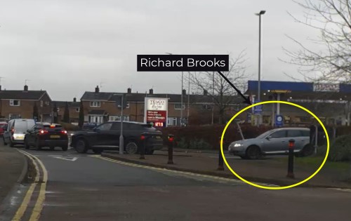 Richard Brooks driving his car after being disqualified