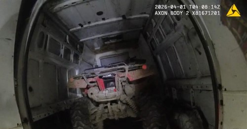 Stolen quad in the back of a van