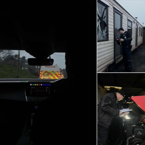 Images from the raids