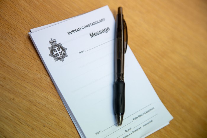 Police notepad