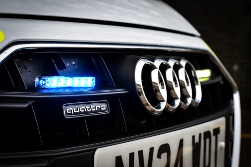 Car grille close up