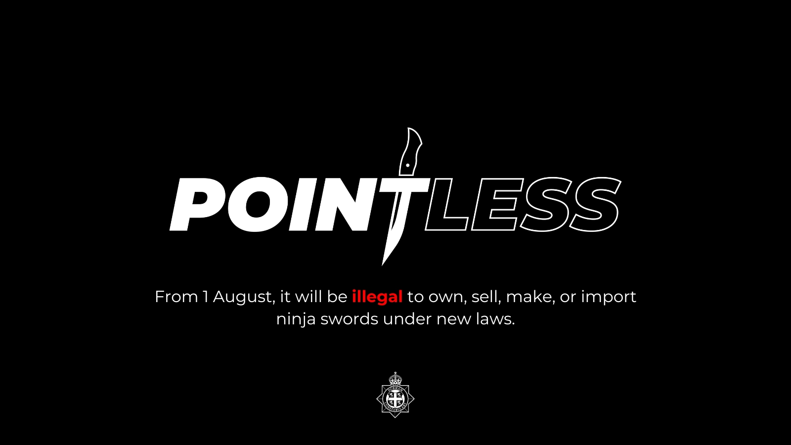 A black graphic with the Pointless logo
