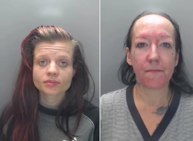 Mugshots of Bethany Carr (right) and Tracy Cornish (left)