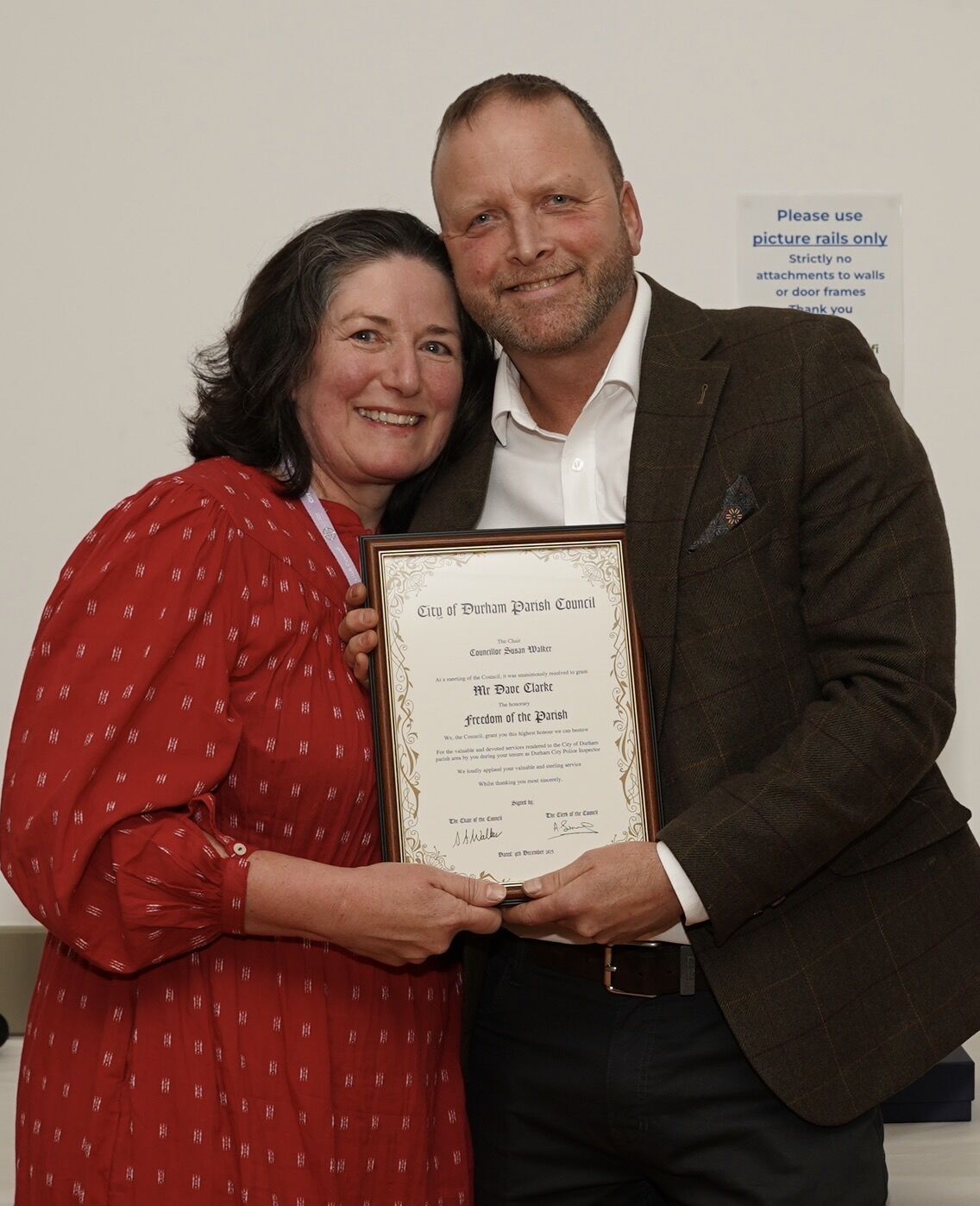Inspector Clarke receiving award