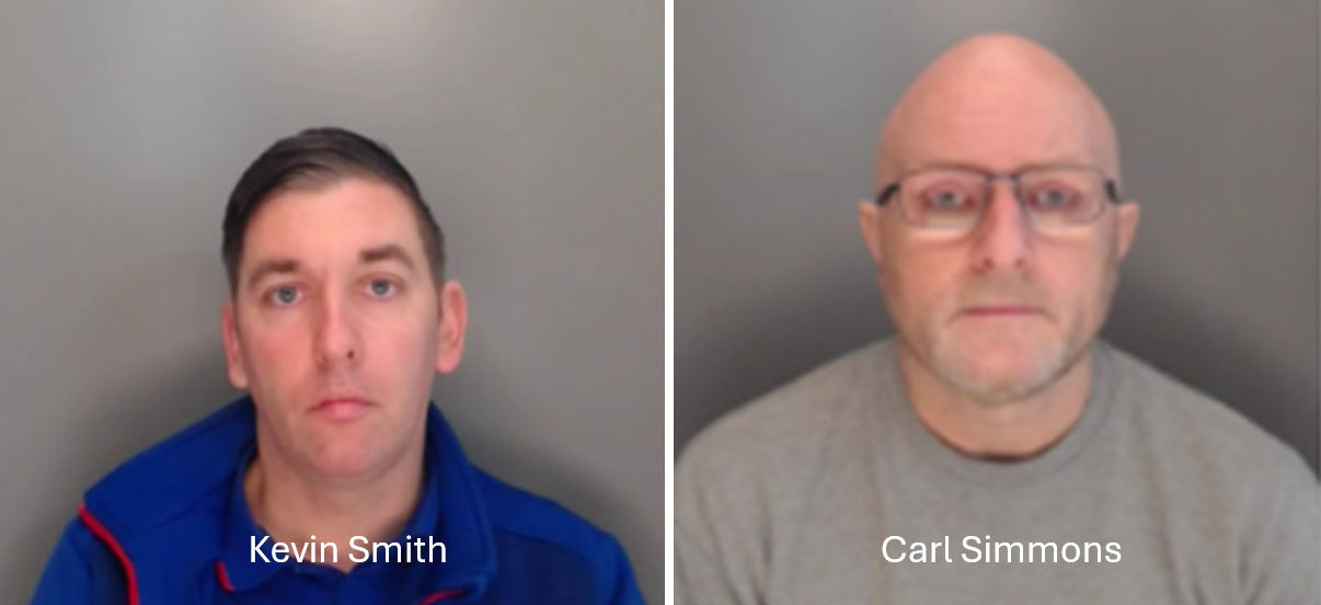 Custody images of pair jailed
