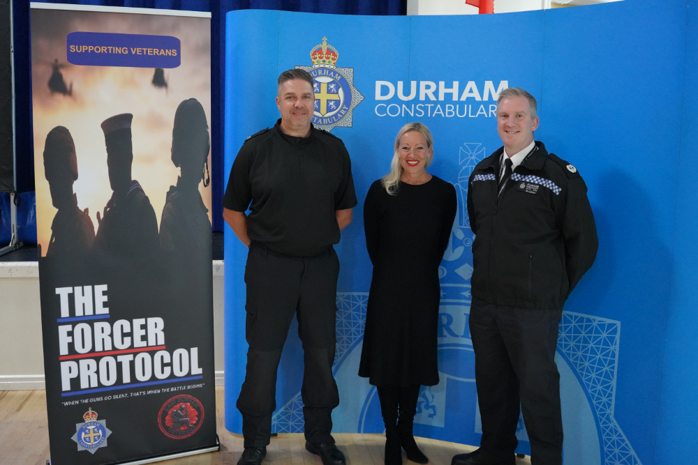 Officers and Claire Lilly
